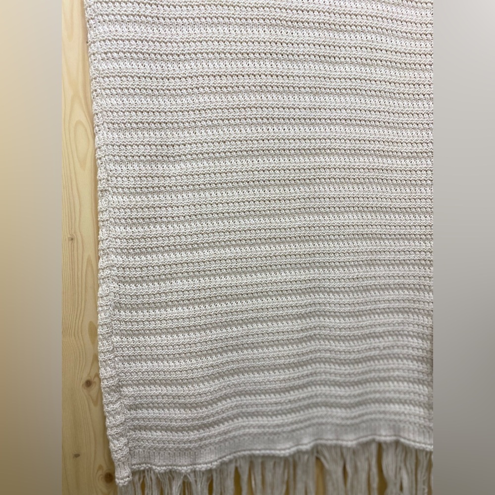 ❤️🔥❤️🔥Vacation Boho Ready Creamy Knit Fringe Skirt & Long-sleeve Crop Top Set - Picture 2 of 12
